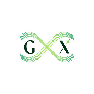 A green gradient infinity symbol formed by flowing lines, with a bold 'G' on the left and a bold lambda or 'X' with a star on the right