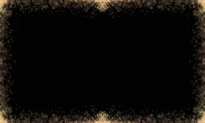 Luxury Gold Glitter With Bokeh Frame Border