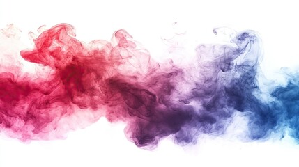 Ink Smoke Effect with Fluid Motion and Artistic Texture on White Background for Digital Art, Print Design, and Illustration