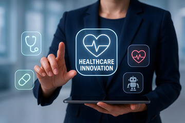 Healthcare Innovation with Digital Holographic Icons