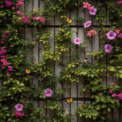 Fototapeta premium flowers on the wall