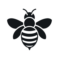 Honey bee vector silhouette illustration icon