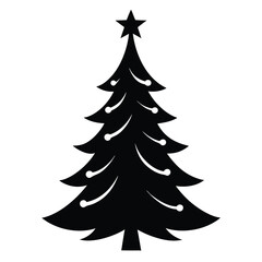 Simple Black Christmas Tree Silhouette
