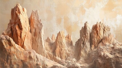 desert rock mountain textured sandstone landscape with towering desert rock formations