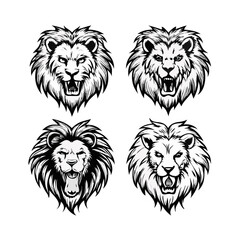 lion head vector