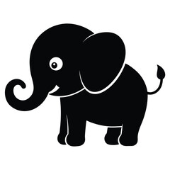 Cute Baby Elephant Illustration