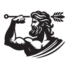 Greek god hercules image vector.