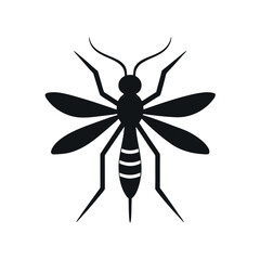 Mosquito insect silhouette icon design vector
