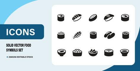 Solid Vector Food Symbols