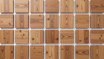Square Wooden Panels Arrangement for Interior Design Inspiration
