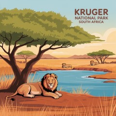 Lion Pride at Kruger National Park South Africa