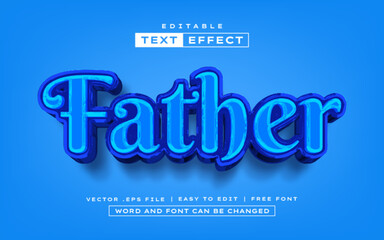 Father 3D editable text effect style
