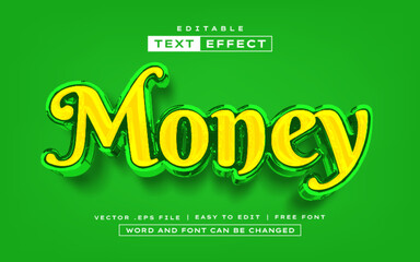 Money 3D editable text effect style