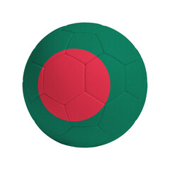 Soccer ball with flag of Bangladesh