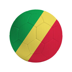 Soccer ball with flag of Congo