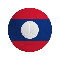 Soccer ball with flag of Laos