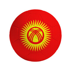 Soccer ball with flag of Kyrgyzstan