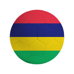 Soccer ball with flag of Mauritius