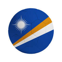 Soccer ball with flag of Marshall Islands