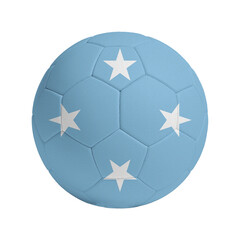 Soccer ball with flag of Micronesia