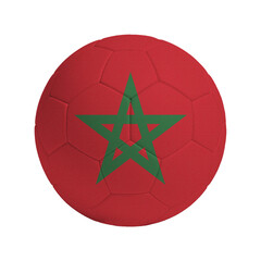 Soccer ball with flag of Morocco
