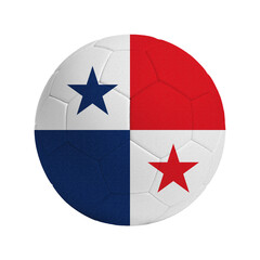 Soccer ball with flag of Panama