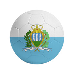Soccer ball with flag of San Marino