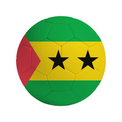 Soccer ball with flag of Sao Tome and Principe