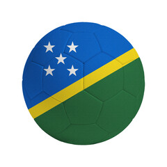 Soccer ball with flag of Solomon Islands