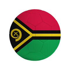 Soccer ball with flag of Vanuatu