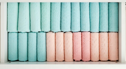Pastel-colored chalk sticks neatly arranged in a white box.