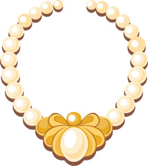 Obraz premium Pearl and Gold Necklace Design