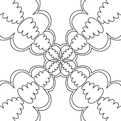 Hand-drawn mandalas for coloring