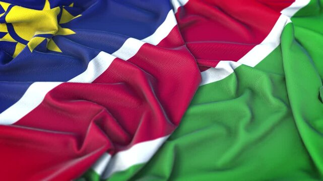 Namibia Waving Flag Animation Loop