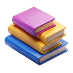 Stack of books illustration for education, reading, library, and learning resources with vibrant colors