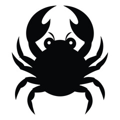 Black Crab Silhouette Illustration