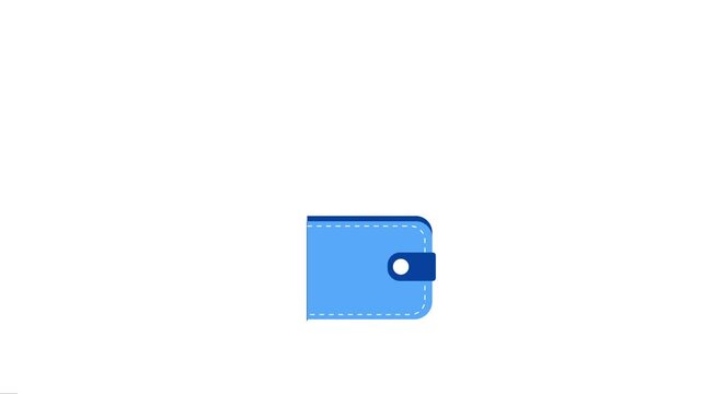 Animated Dollar Cash Deposit Wallet Icon - Money Transfer, Digital Payment, Lottie JSON, After Effects