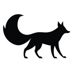 Elegant Fox Silhouette Illustration
