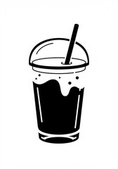 glass of frappuccino vector 