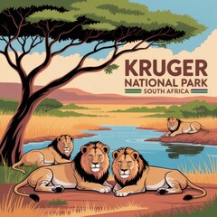 Lion Pride at Kruger National Park South Africa
