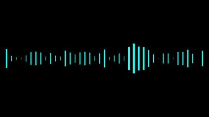 looping animation audio visualization effect. Dynamic equalizer visual effect, Abstract sound line audio wave visualization voice record, sound wave audio wave from isolated on background. - Powered by Adobe