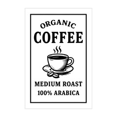 Coffee Label Design Black And White