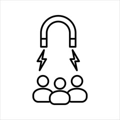 Retention Employee People Icon Symbol isolated white background. vector illustration. color editable.