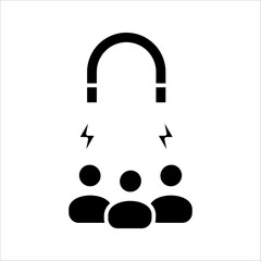 Retention Employee People Icon Symbol isolated white background. vector illustration. color editable.