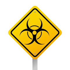 Radiation sign vector. Nuclear danger warning icon.