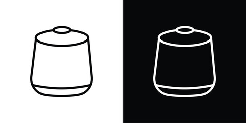 Coffee capsule icon isolated silhouette on white background. Vector illustration.