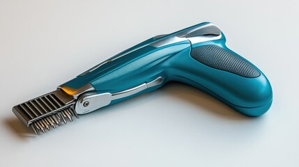 Obraz premium Pet grooming clippers on a white background, ideal for pet care, grooming, and animal maintenance visuals.