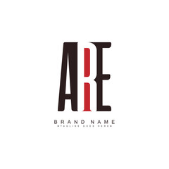 Minimal Business logo for Alphabet ARE - Initial Letter A, R and E