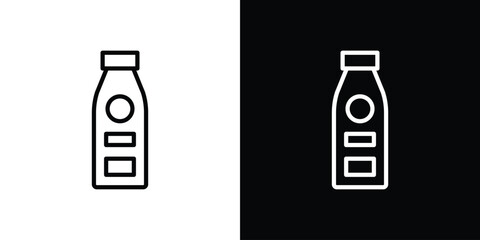 Gin icon isolated silhouette on white background. Vector illustration.