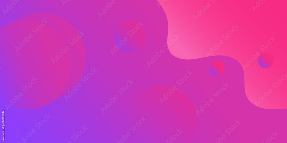 Poster pink and blue color abstract gradient background with rounded shapes pattern abstract design backgro